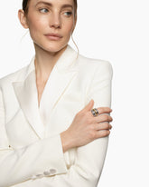 Crossover Five Row Ring in Sterling Silver with 14K Yellow Gold, 17.5mm